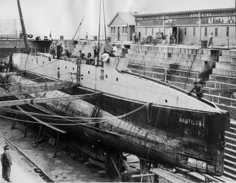 nautilus-in-the-dry-dock-in-devonport-england-undergoing-repairs-to-the-engines-and-other-items-things-that-failed-during-the-first-part-of-the-voyage